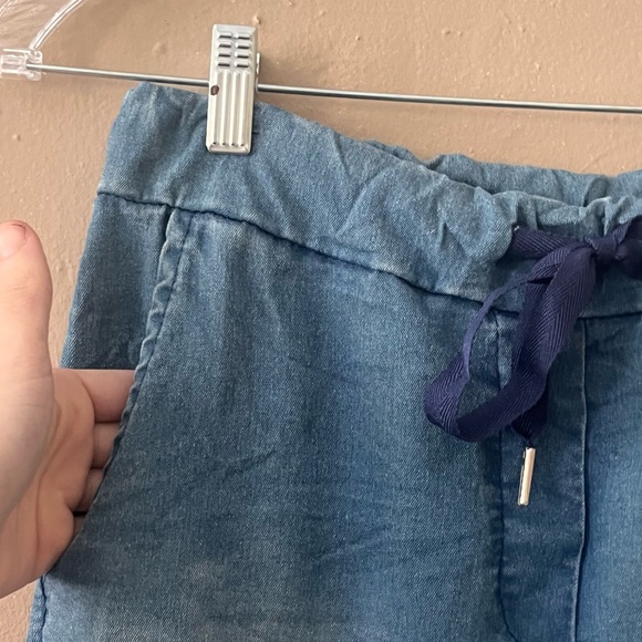 🏷️🆕🎉 totw • soft denim embroidered sequin & love pullon drawstring pants - Picture 10 of 16